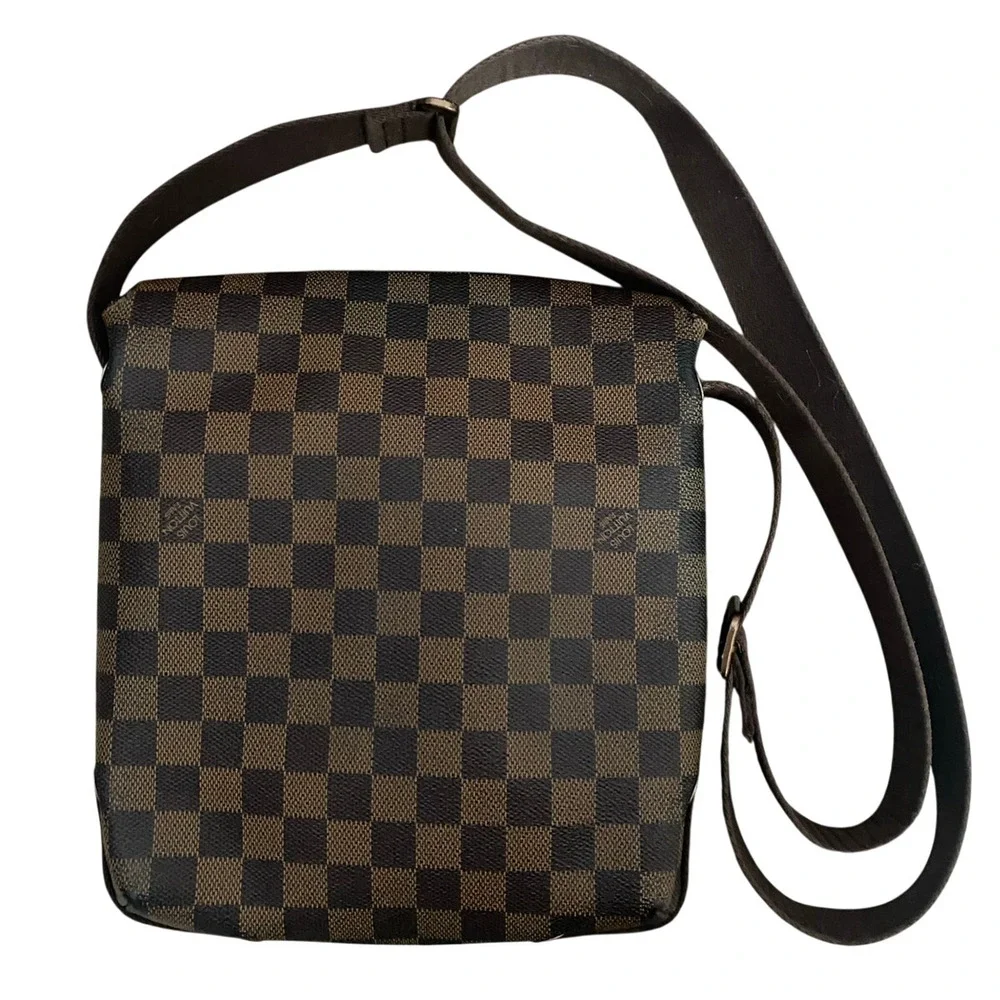 Louis Vuitton Brooklyn PM Damier Ebene Messenger Crossbody Bag Brown Unisex